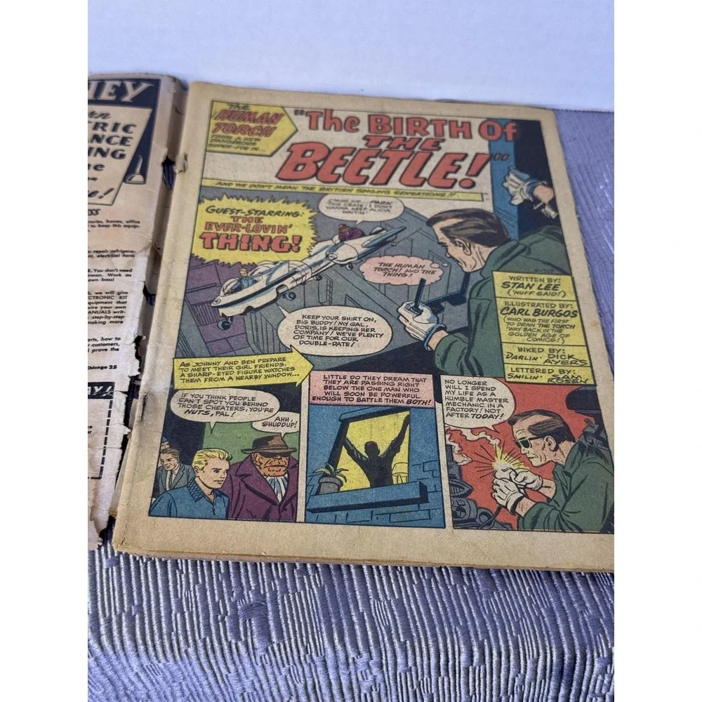 Vintage 1964 Marvel Strange Tales #123 Comic Book Human Torch Loki Silver Age